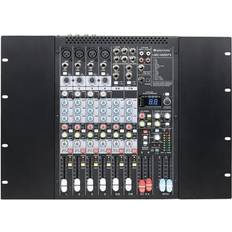 Mezcladores de estudio Omnitronic RM-1422FX USB Rack de Mesa de mezclas