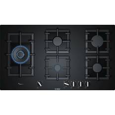 90 cm - Placa de Gas Encimeras Bosch Serie 6 PPS9A6B90 Hob Black Built-in 5 Zonas