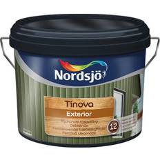 Svart fasadfärg 10l Nordsjö Tinova Exterior Träfasadsfärg Svart 10L