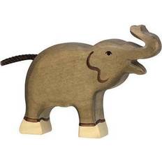 Wooden Figures Goki Elephant Small Trunk Raised 80150