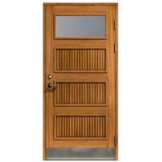 SnickarPer 1002G Raster Teak Ytterdörr Klarglas H (100x200cm)
