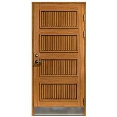 SnickarPer 1001 Raster Teak Ytterdörr V (100x210cm)