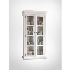 Hvidt vitrineskab Nova Solo White Glass Cabinet Skab