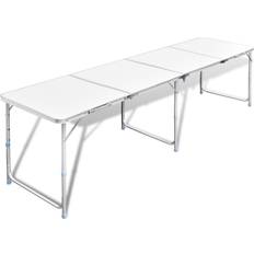 vidaXL Tavolo da Campeggio Pieghevole Alluminio Regolabile 240x60 cm