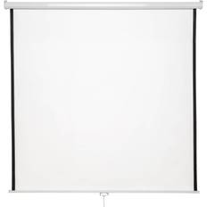 tectake Beamer Leinwand Rollo 178 x 178 cm