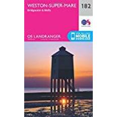 Books Landranger (182) Weston-super-Mare, Bridgwater & Wells (OS Landranger Map)