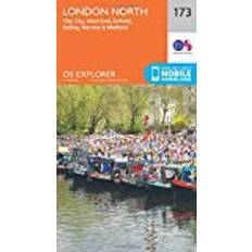 Books OS Explorer Map (173) London North, The City, West End, Enfield, Ealing, Harrow & Watford