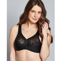 Embroidered MagicLift Full Figure Support Bra - Black