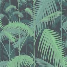 Cole & Son Palm Jungle Designtapete von and Green/ Black verde