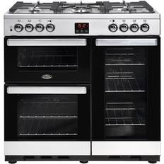 90cm Cuisinières à gaz Belling Cookcentre 90DFT Acier inoxydable, Noir