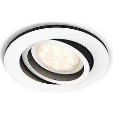 Philips Hue Projecteurs Philips Hue White Ambiance GU10 Rond À Encastrer 2200-6500K Chrome Projecteur