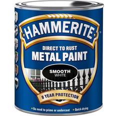 Hammerite Direct to Rust Smooth Effect Metallfarbe Weiß 0.75L