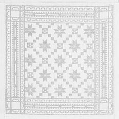 Tygservetter Ekelund Åttebladrose Småduk Tygservett Grå, Beige (55x35cm)