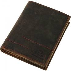 Greenburry Vintage Revival Portrait Leather Wallet - Dark Tobacco Brown