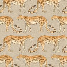 Cole & Son Tapete Leopard Walk von Stone/ Orange beige/arancione