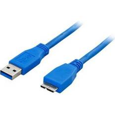 Micro usb 3.0 kabel 0.5m Deltaco USB A - USB Micro-B 3.0 0.5m