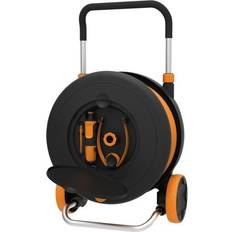 Fiskars Sort Slangeopruller sæt Fiskars Waterwheel M with Hose 20m 20m