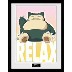 Posters Kid's Room EuroPosters Pokemon Snorlax Poster & Affisch 11.8x15.7"