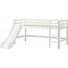 Rutschkanor Loftsängar Barnrum HoppeKids Basic Halfhigh Bed with Ladder & Slide 90x200cm