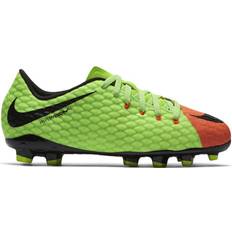 Nike Chaussures de football Nike Jr Hypervenom Phelon III FG - Electric Green/Hyper Orange/Volt/Black