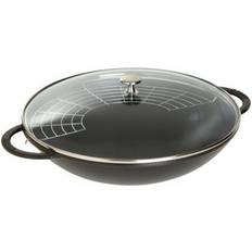 Fonte Poêles Wok Staub Cast Iron avec couvercle 37 cm