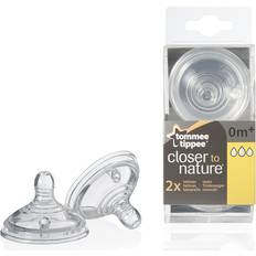 Tommee Tippee Babyflaschen-Zubehör Tommee Tippee Closer to Nature Vari-Flow Teats 0m+ 2-pack