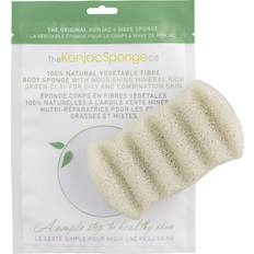 6 Wave Bath Sponge Green French Clay