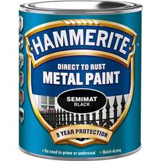 Metalmaling sort Hammerite Direct to Rust Metalmaling Black 0.75L