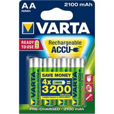 Genopladelige batterier Varta Accu Genopladelige AA 2100mAh 4-pak