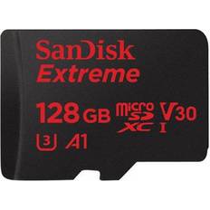 SanDisk 128 GB - A1 - microSDXC Minneskort SanDisk Extreme MicroSDXC V30 A1 UHS-I U3 128GB