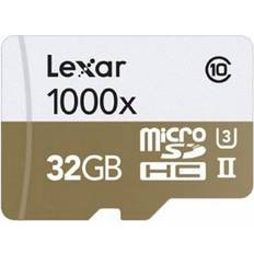 Class 10 - U3 - UHS-II - microSDXC Minneskort Lexar Media MicroSDXC Professional UHS-II U3 32GB (1000x)