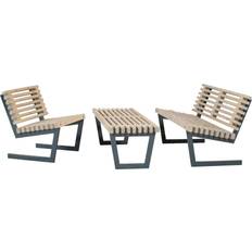 Plus Siesta 196150-12 Caféset, 1 Bord inkl. 2 Stolar