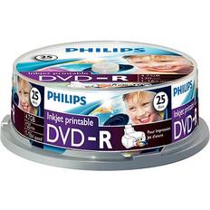 Stockage Optique Philips DVD-R imprimable 16x, 25 pièces en cake box (DM4I6B25F/00)