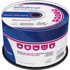 MediaRange CD-R 700MB 52X Spindle 50-Pack Wide inkjet