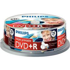 Archiviazione Ottica Philips Supporto registrabile DVD DR4I6B25F 00 DVD R 16x 4,70 GB 25 Pacco Spindle 120mm 2 Ora Tempo di registrazione massimo