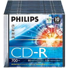 Philips 10 x CD-R 700 MB (80 min) 52x ohut CD-laatikko