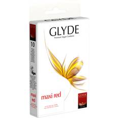 Röda Kondomer Sexleksaker Glyde Maxi Red 10-pack