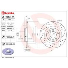 Parti del veicolo Brembo Xtra Line 08.8682.1X 290 12 5 Pieno Forato Rivestito PEUGEOT 407 SW 508 I SW RCZ Coupe