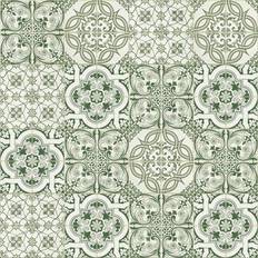 Arkiio Papel pintado tnt azulejos verde 2 0,53x10 metros