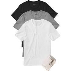 Regular-Fit Cotton T-shirts 3-pack - White/Grey/Black