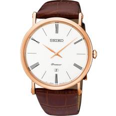 Seiko Brun - Herre Armbåndsure Seiko Premier (SKP398P1)