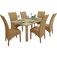 Rattan Kitchen Chairs vidaXL 274205 Kitchen Chair 97cm