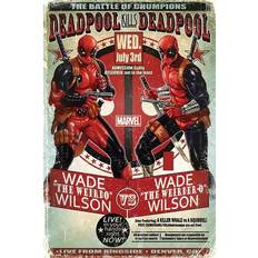 Super Heroes Posters Kid's Room EuroPosters Deadpool Wade vs Wade Poster V29295 24x36"