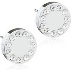 Blomdahl puck Blomdahl Brilliance Puck Earrings - Silver/Transparent