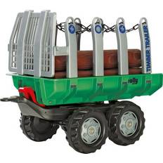 Rolly Toys Timber Trailer Green & 5 Logs