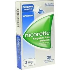 Nicorette Nikotin-Kaugummis - Nikotinmedikament Rezeptfreie Arzneimittel Nicorette Whitemint 2mg 30Stk. Kaugummi