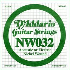 D'Addario Corde 032 guitare électrique Filet rond NW032