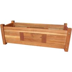 vidaXL Arriate De Madera De Acacia 76x27.6x25 cm - Marrón