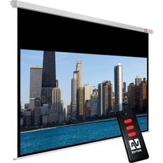 AVTek Video Electric 200 Ecran de projection montable sur plafond, montable sur mur motorisé 96" (244 cm) 4:3 blanc mat blanc