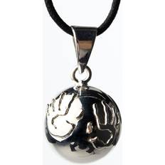 Babylonia Bola Hands Pendant - Silver